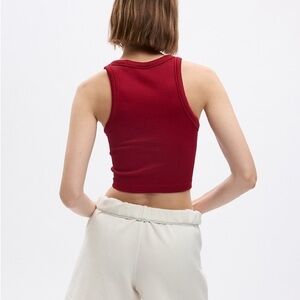 GAP Red Ribbed Tank Top